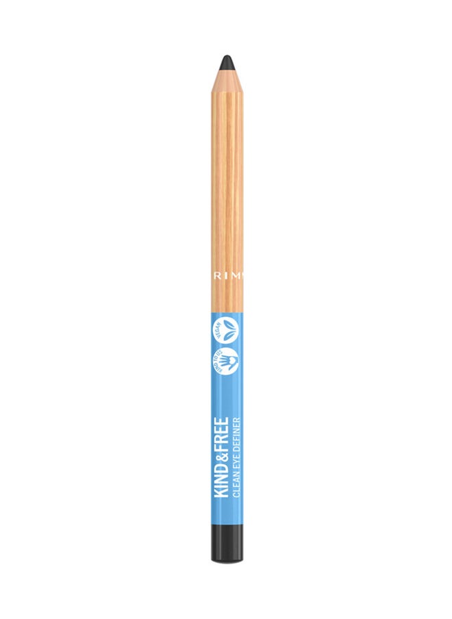 RIMMEL LONDON - Kind & Free Clean Eyeliner Pencil - 001 - Pitch, 1.1g - Image 1