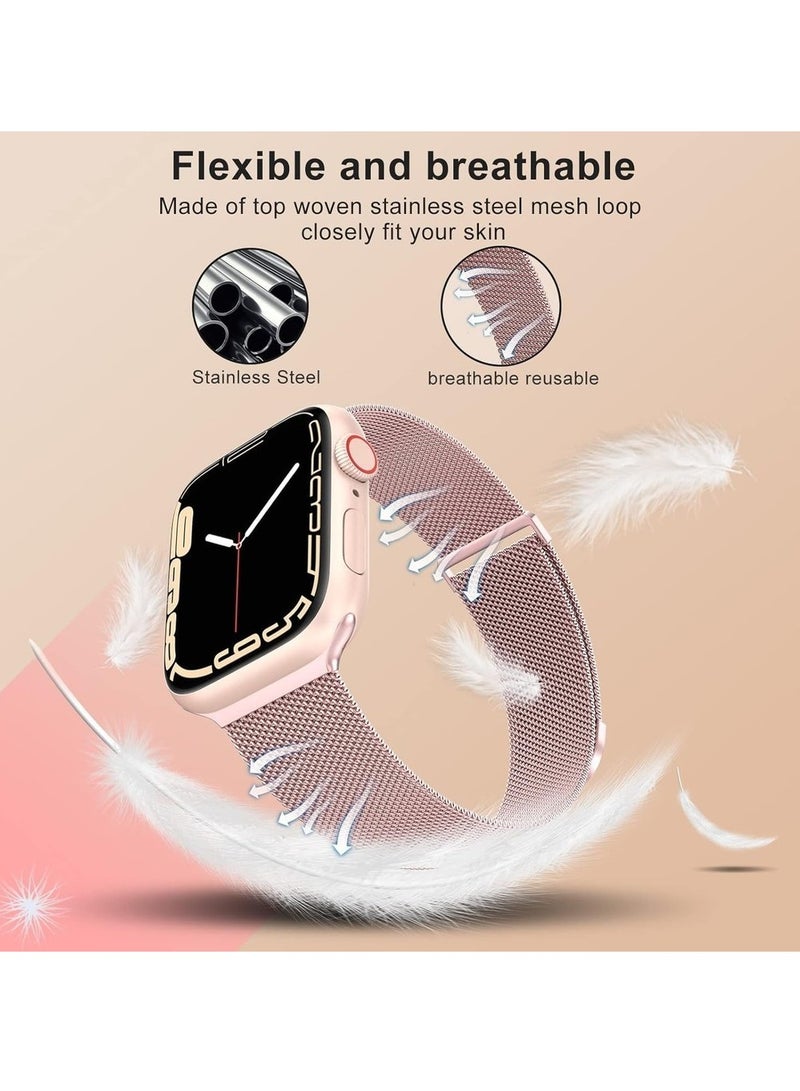 Compatible With Apple Watch Band 41mm 40mm 38mm For Women And Men Magnetic Metal Stainless Steel Strap Wristband Compatible For IWatch Ultra 2/1 Series - Image 2