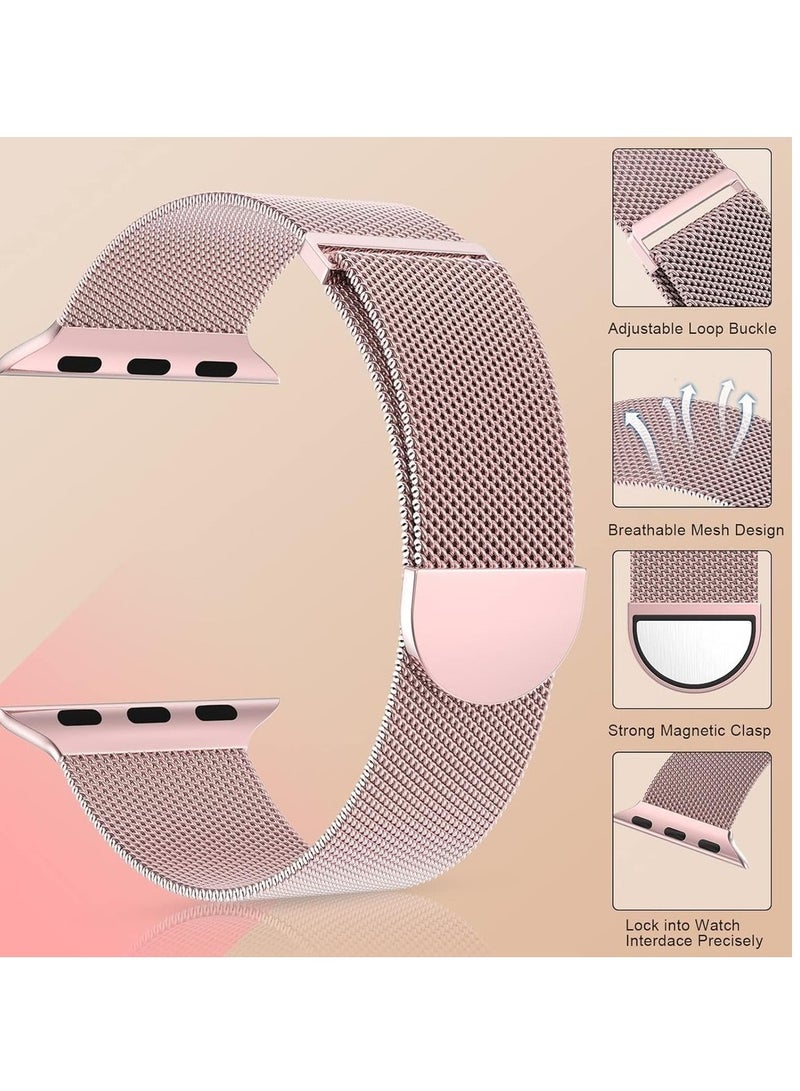 Compatible With Apple Watch Band 41mm 40mm 38mm For Women And Men Magnetic Metal Stainless Steel Strap Wristband Compatible For IWatch Ultra 2/1 Series - Image 3
