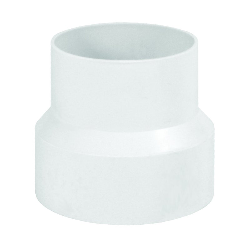 Deflecto Duct Increaser and Reducer, Plastic Inline Adapter, White, 4” to 3” (IRB43) - Image 5