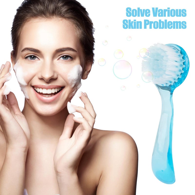 AUEAR, 4 Pack Face Brush for Cleansing and Facial Cleaning with Cap for Women and Girls Wash Makeup Massaging - Image 4