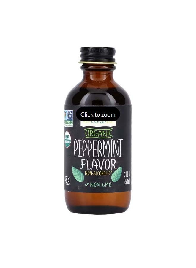 Frontier Co-op Organic Peppermint Flavor Non Alcoholic 2 fl oz 59 ml  - Image 1