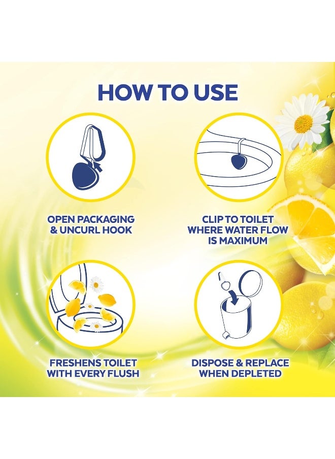 Lysol Lysol Automatic In-The-Bowl Toilet Cleaner, Cleans and Freshens Toilet Bowl, Lemon Breeze Scent, 2 Count (Pack of 1)  - Image 5