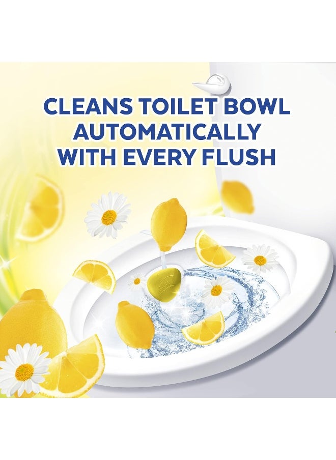 Lysol Lysol Automatic In-The-Bowl Toilet Cleaner, Cleans and Freshens Toilet Bowl, Lemon Breeze Scent, 2 Count (Pack of 1)  - Image 3