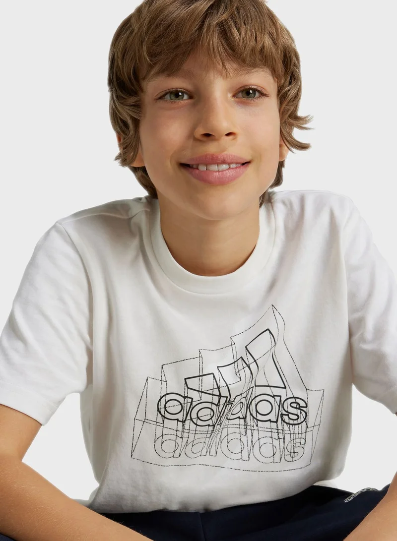 Adidas Youth Tech Table Logo T-Shirt