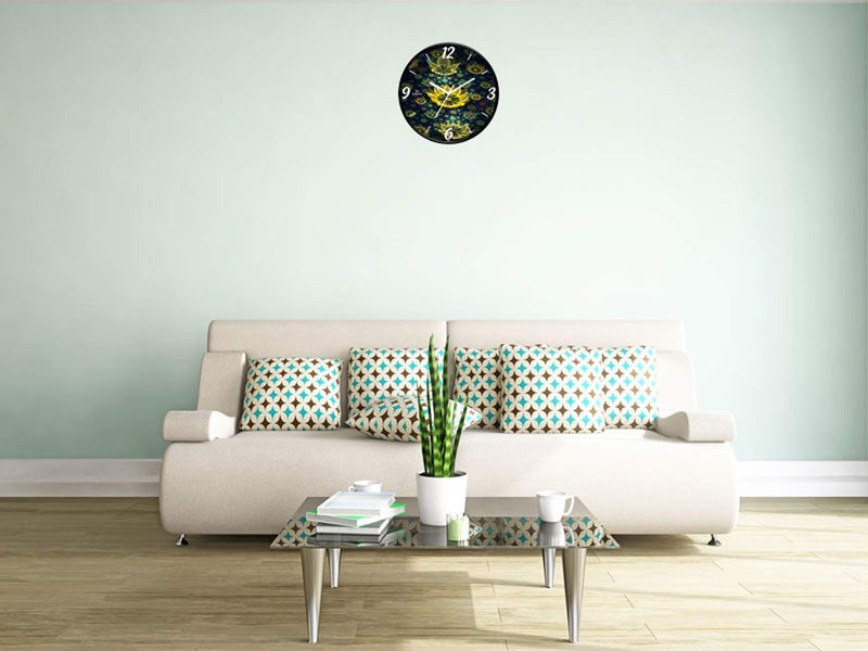 IIK COLLECTION Designer Analogue Round Plastic Wall Clock with Glass (28 cm x 28 cm x 6 cm, IIK-812C-WC, Multicolour) - Image 4