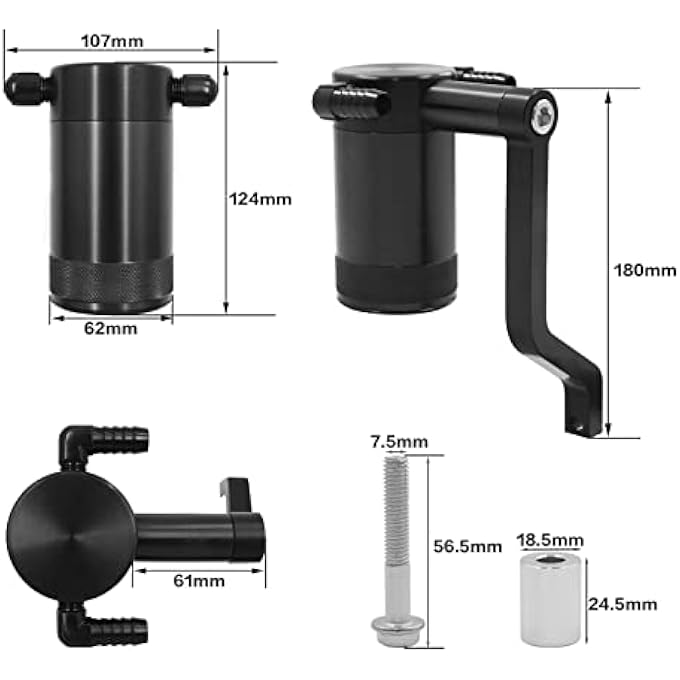 rayihni Catch Can New HEMI Technology Z-Bracket fit for Pack & Shaker 11-21 (Black) - Image 3