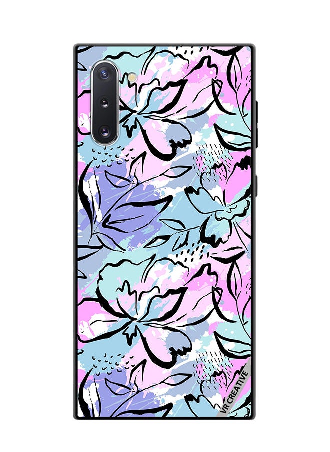 VR CREATIVE Protective Case Cover For Samsung Galaxy Note10 5G Abstract Flowers Print Design Multicolour  - Image 1