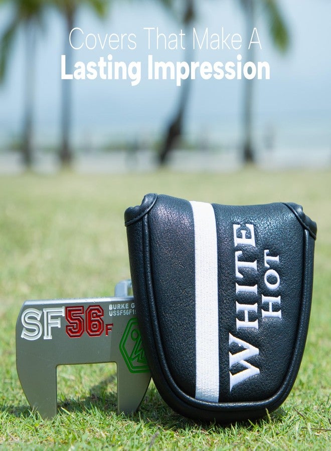 brdejc Golf Putter Covers Mallet Putter Cover White HOT Putter Headcover with Magnetic Closure Golf Club Covers for Most Brand Putter - Image 4