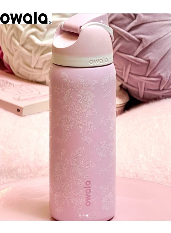 Owala 24OZFreeSip 710 Insulated Stainless Steel Water Bottle with Straw – Insulated Water Bottle Keep Cold 24H, Leak-Proof - Image 1