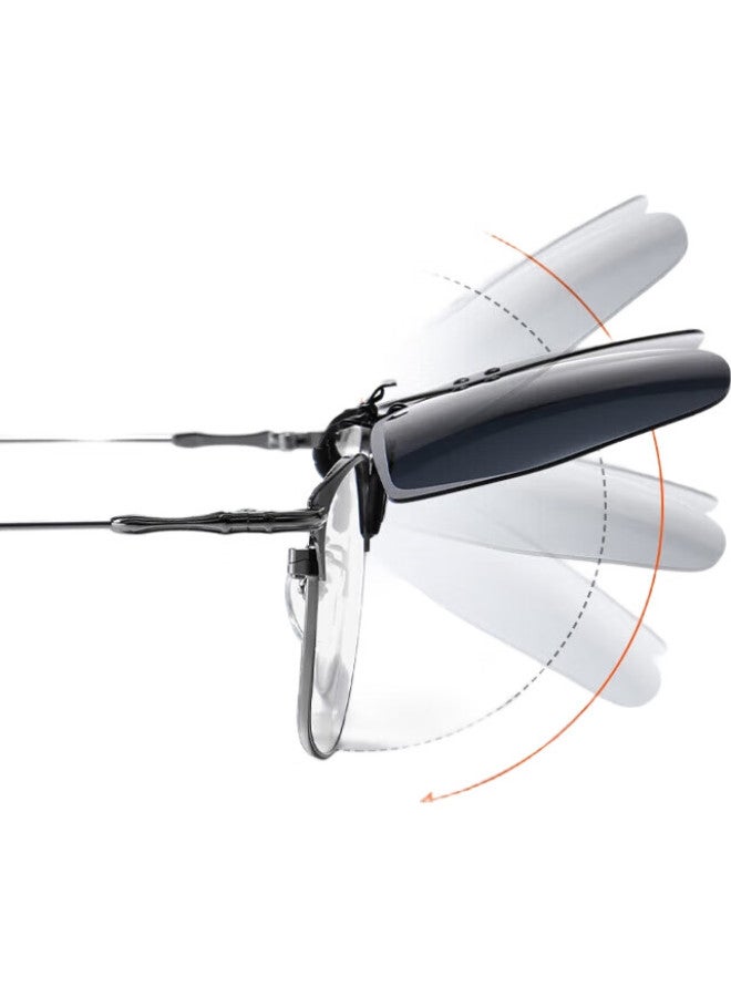 HLA Sunglasses Clip, Flip-Style Unisex, Myopia Polarized Sunglasses Clip, Black 086 - Image 3