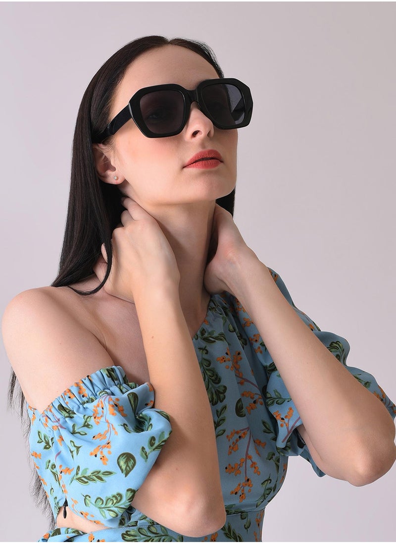 Haute Sauce Black Lens Black Oversized Sunglasses  - Image 5