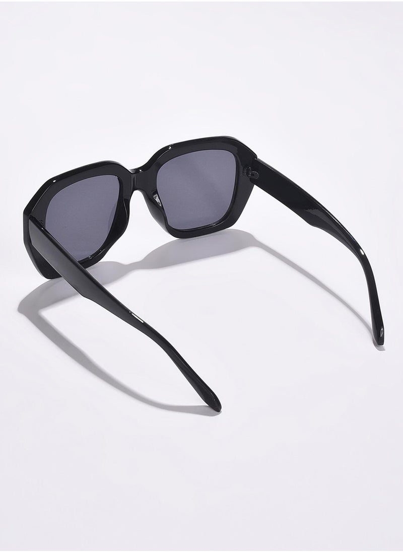 Haute Sauce Black Lens Black Oversized Sunglasses  - Image 3