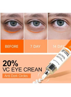 JoyPretty Vitamin C Brightening Eye Cream Serum Remove Dark Circles Eye Bags Wrinkles And Fine Lines 20 ml  - Image 3
