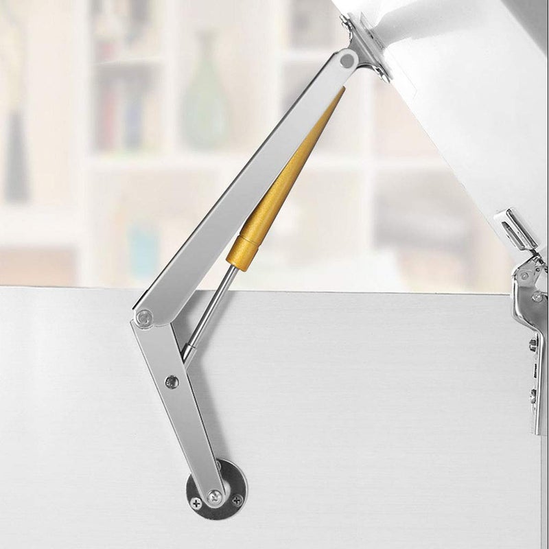 Beikalone Pack of 2 Pneumatic Lid Lifters (200N/44lb), Heavy Duty Gas Springs Lid Support Hinge, with Soft Close, Perfect for Heavy Drop Lids  - Image 5