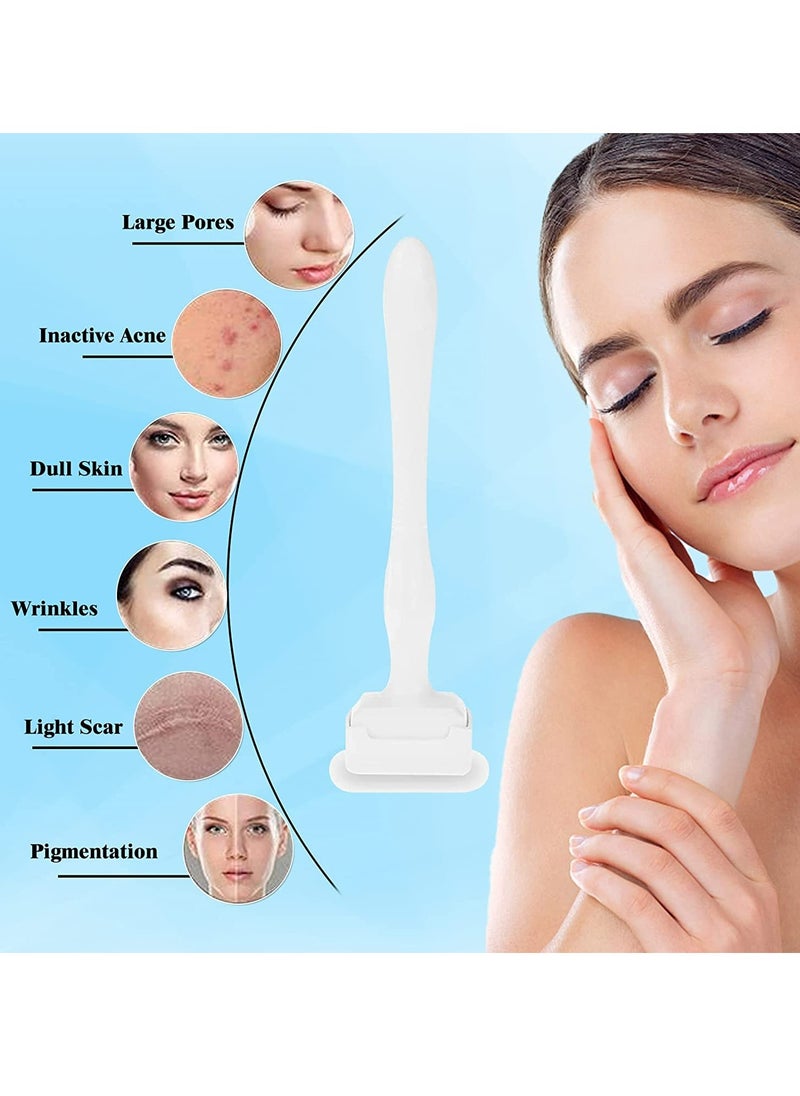 Derma Stamp Dermastamp 140 Tips 1 mm Titanium Microneedle Stamper Auto Derma Pen Dermapen Professional Microneedling Real Individual Micro Needles Dermabrasion For Face Body Hair Beard Growth