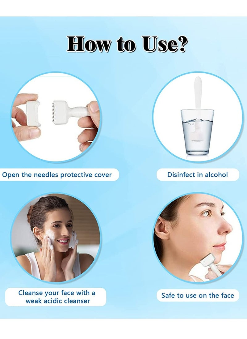 Derma Stamp Dermastamp 140 Tips 1 mm Titanium Microneedle Stamper Auto Derma Pen Dermapen Professional Microneedling Real Individual Micro Needles Dermabrasion For Face Body Hair Beard Growth