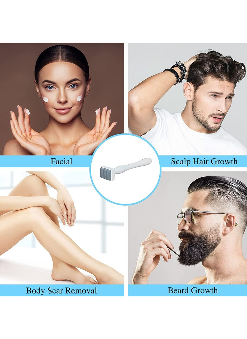 Derma Stamp Dermastamp 140 Tips 1 mm Titanium Microneedle Stamper Auto Derma Pen Dermapen Professional Microneedling Real Individual Micro Needles Dermabrasion For Face Body Hair Beard Growth