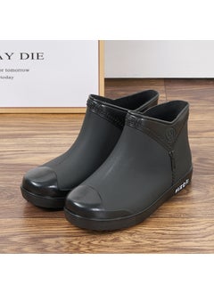 Generic Fashion Ladies Slip-On Rain Boots Comfortable Non-Slip Black 