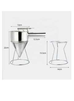 BAIG Stainless Steel Piston Funnel With Support For Sauce Cream Dosing Chocolate Pastry Dispenser Waffle Making Kitchen Tool  - Image 3