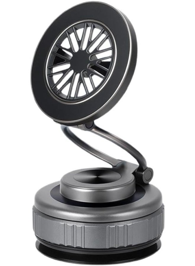 MUNTAQI Electric Vacuum Magnetic Suction Phone Holder – Foldable Smart Double-Sided Magnetic Phone Mount for Car, Desk, and Home, 360° Adjustable Strong Suction Mobile Stand Compatible with All Smartphones - Image 1