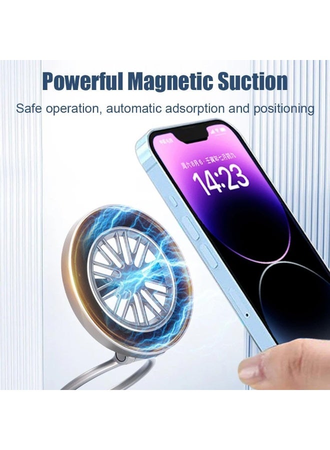 MUNTAQI Electric Vacuum Magnetic Suction Phone Holder – Foldable Smart Double-Sided Magnetic Phone Mount for Car, Desk, and Home, 360° Adjustable Strong Suction Mobile Stand Compatible with All Smartphones - Image 4