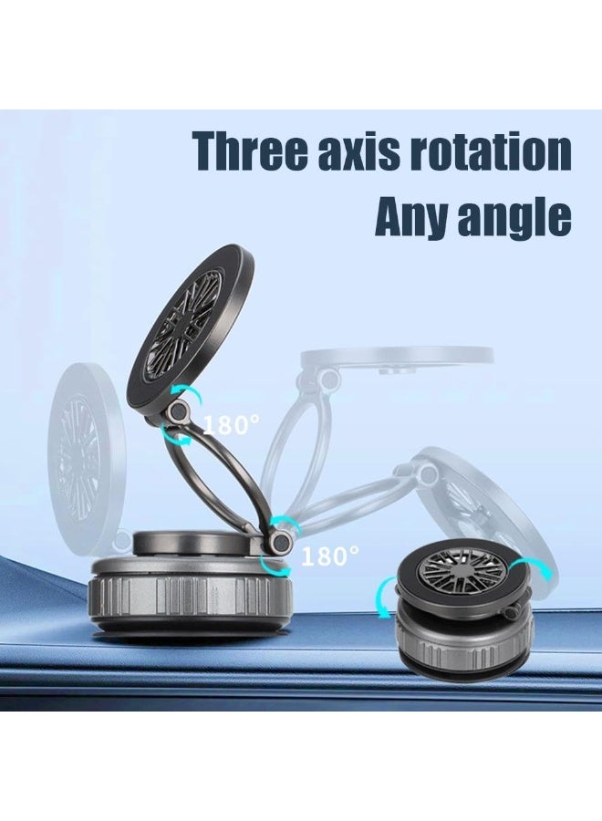 MUNTAQI Electric Vacuum Magnetic Suction Phone Holder – Foldable Smart Double-Sided Magnetic Phone Mount for Car, Desk, and Home, 360° Adjustable Strong Suction Mobile Stand Compatible with All Smartphones - Image 2