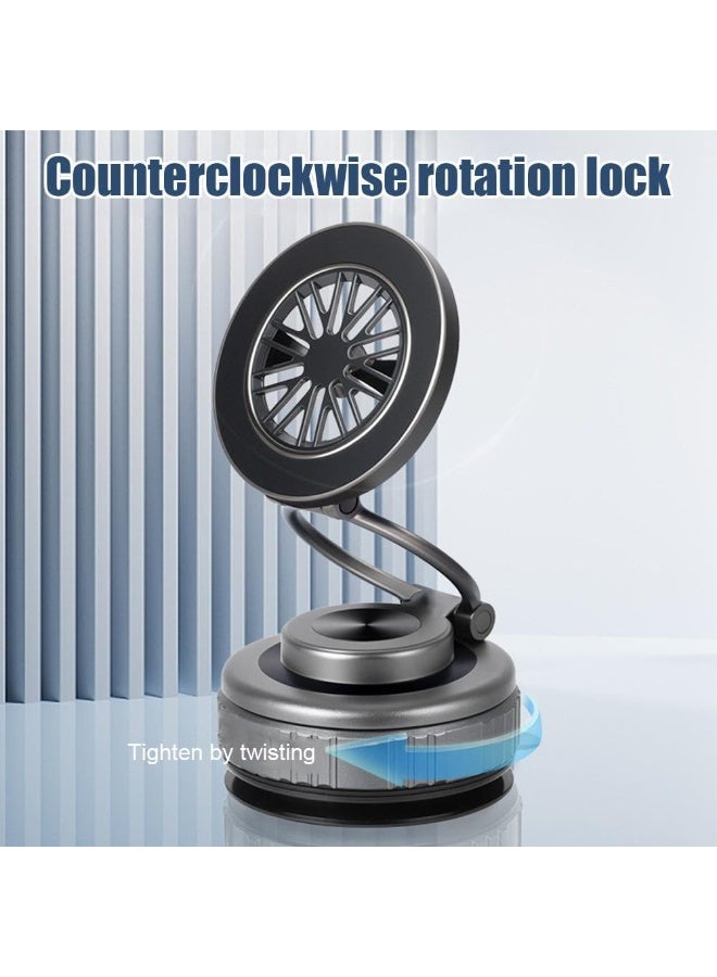 MUNTAQI Electric Vacuum Magnetic Suction Phone Holder – Foldable Smart Double-Sided Magnetic Phone Mount for Car, Desk, and Home, 360° Adjustable Strong Suction Mobile Stand Compatible with All Smartphones - Image 3