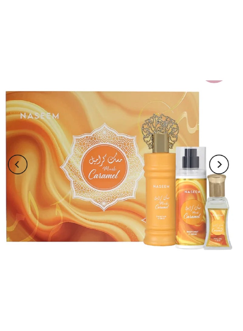 Naseem MUSK CARAMEL Non Alcoholic Gift Set 3 PCS - New Edition Collection By Naseem - Image 1