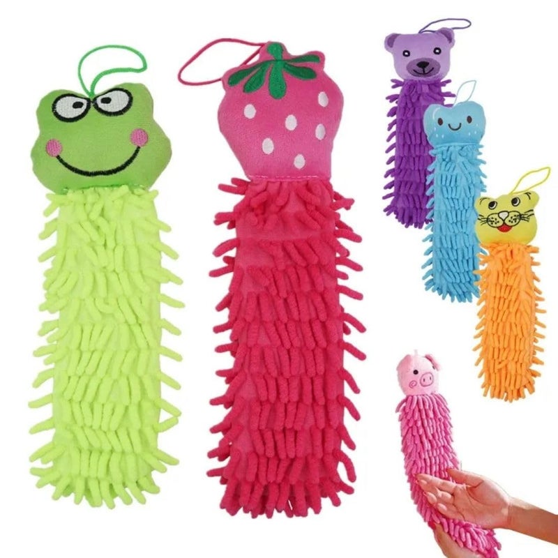 MRIYA Microfiber Soft Hand Towels,Funny Cartoon Animal Quick Drying Hand Towel with Hanging Loop for Kitchen and Bathroom (1) - Image 5