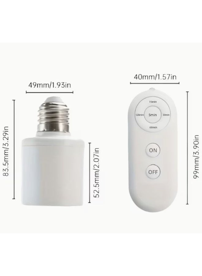 Remote Control E27 Lamp Holder with Intelligent Timing and Battery - Image 4