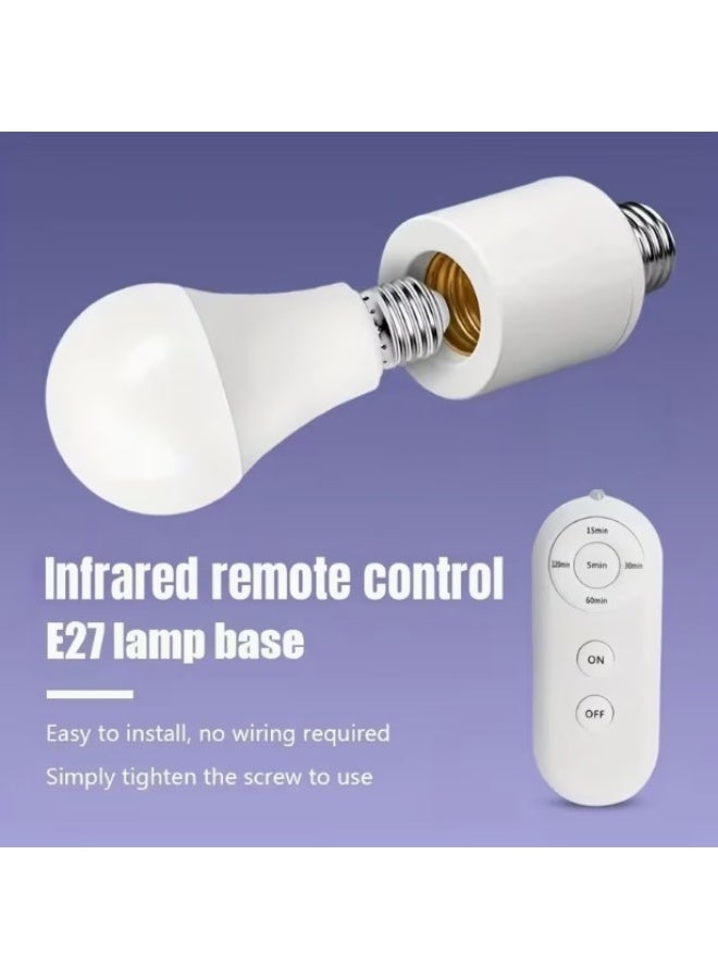 Remote Control E27 Lamp Holder with Intelligent Timing and Battery - Image 2