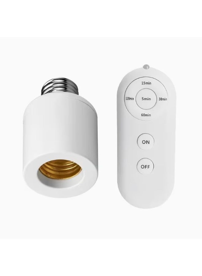 Remote Control E27 Lamp Holder with Intelligent Timing and Battery - Image 1