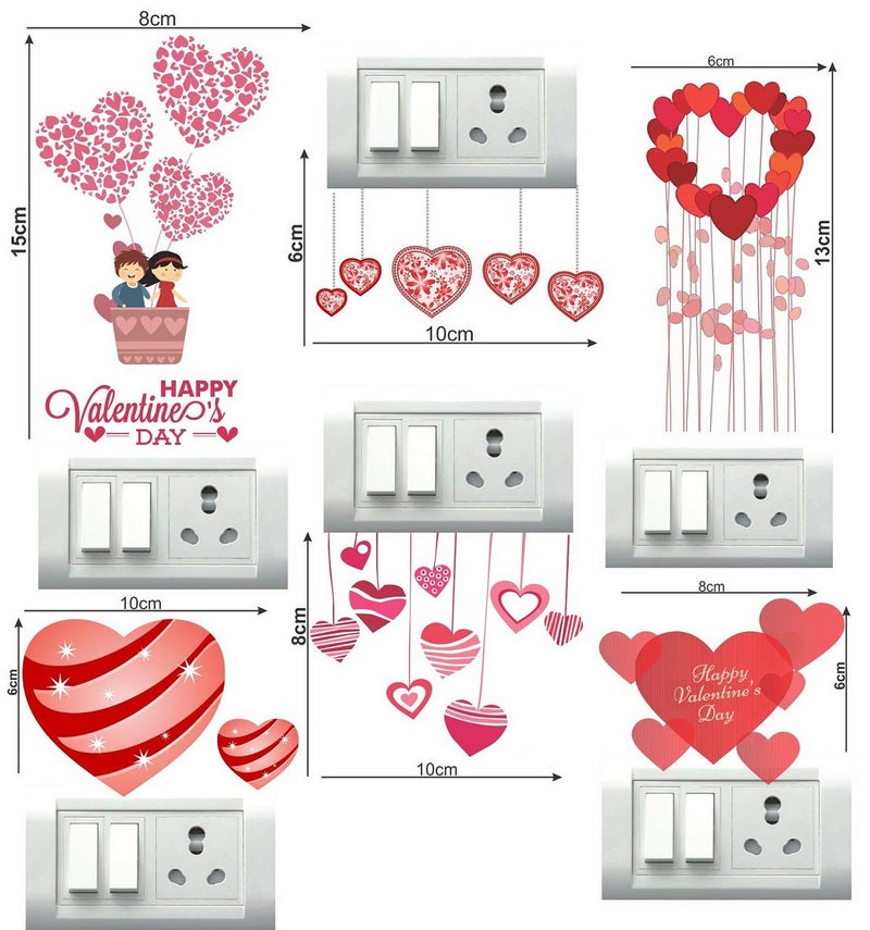 DecorVilla Decor Villa Valentines Day Switch Board Sticker Decal PVC Vinyl Size 25 Cm X 25 Cm - Image 2