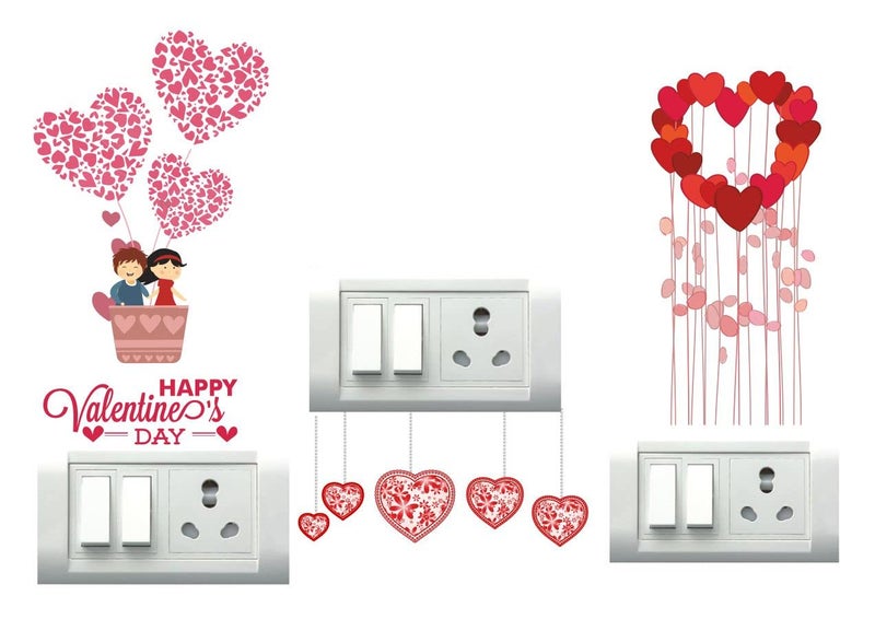 DecorVilla Decor Villa Valentines Day Switch Board Sticker Decal PVC Vinyl Size 25 Cm X 25 Cm - Image 3