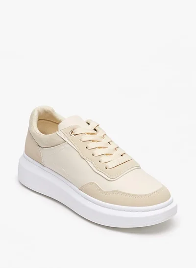 shoexpress Women Solid Lace-Up Sneakers