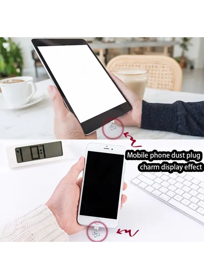 سدادة غبار للهاتف على شكل فراشة مع سير لآيفون من 6 إلى 14 برو ماكس - هدية عملية للمناسبات - Image 5