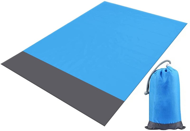 Niralasa Niralasa Shop Beach Blanket, Waterproof Picnic Blanket, Quick Drying Indoor&Outdoor Family Mat with 4 Stakes&4 Corner Pockets for Travel, Camping, Hiking, Music Festival - Image 1