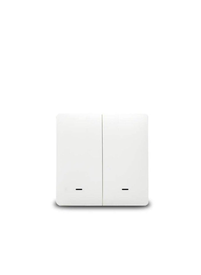 مفتاح إضاءة حائط ذكي من  مزود بزر ضغط كبير، متوافق مع Al-exa وGoogle Home، IFTTT، جهاز تحكم عن بعد عبر التطبيق، وظيفة التوقيت، التحكم الصوتي (يحتاج إلى سلك محايد، أبيض، 2 عصابة) - Image 1