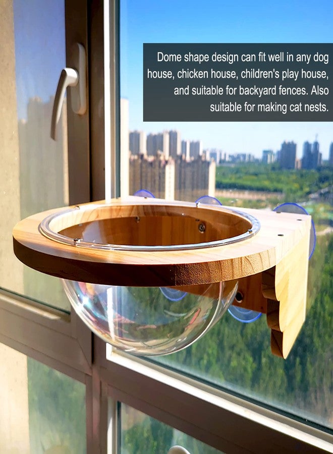 EVTSCAN Dog Fence Window Transparent Acrylic Dome Pet Window Semicircle Pet Peeping Accessory 33cm Diameter for Dog Cat - Image 5
