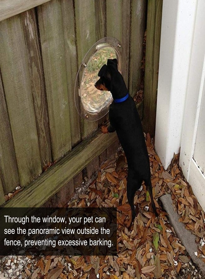 EVTSCAN Dog Fence Window Transparent Acrylic Dome Pet Window Semicircle Pet Peeping Accessory 33cm Diameter for Dog Cat - Image 4
