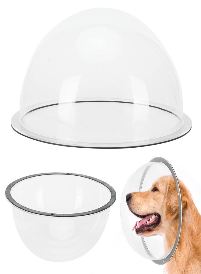 EVTSCAN Dog Fence Window Transparent Acrylic Dome Pet Window Semicircle Pet Peeping Accessory 33cm Diameter for Dog Cat - Image 1