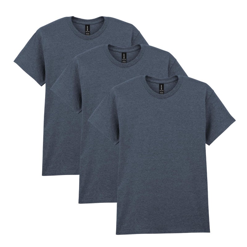 Gildan Mens Heavy Cotton TShirt Style G5000 Multipack T Shirt Dark Heather 3Pack XLarge US - Image 2