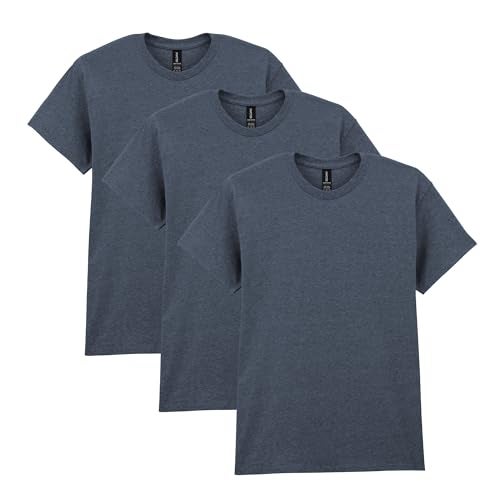 Gildan Mens Heavy Cotton TShirt Style G5000 Multipack T Shirt Dark Heather 3Pack XLarge US - Image 1