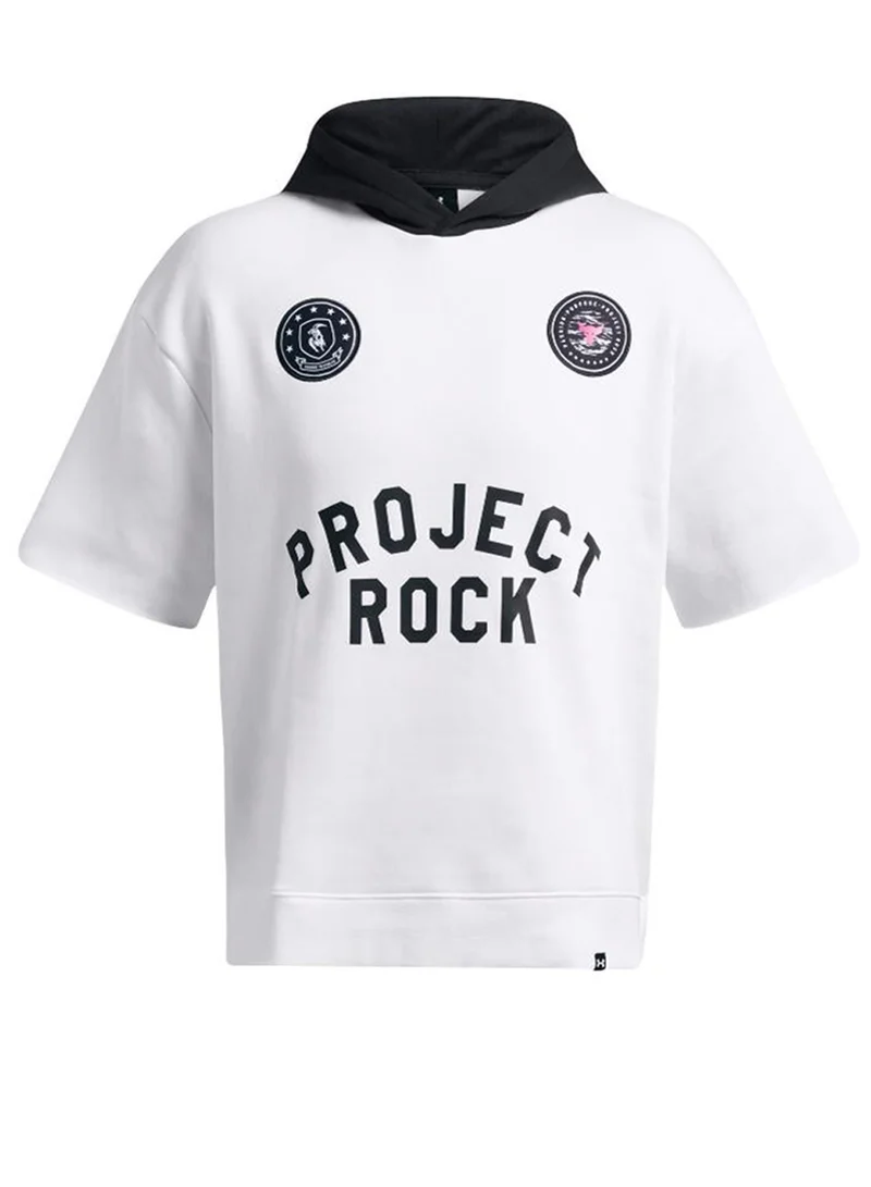 اندر ارمور Project Rock Icon Fleece Short Sleeve Hoodie