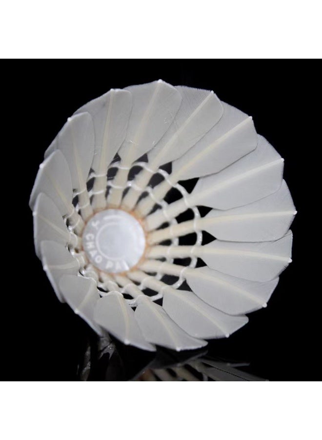 Chaopai Silver Duck Feather Badminton Shuttlecock PU Cork Head High Quality Most Durable Flight for Indoor and Outdoor use 12 Pcs per Tube Speed 77 - Image 3