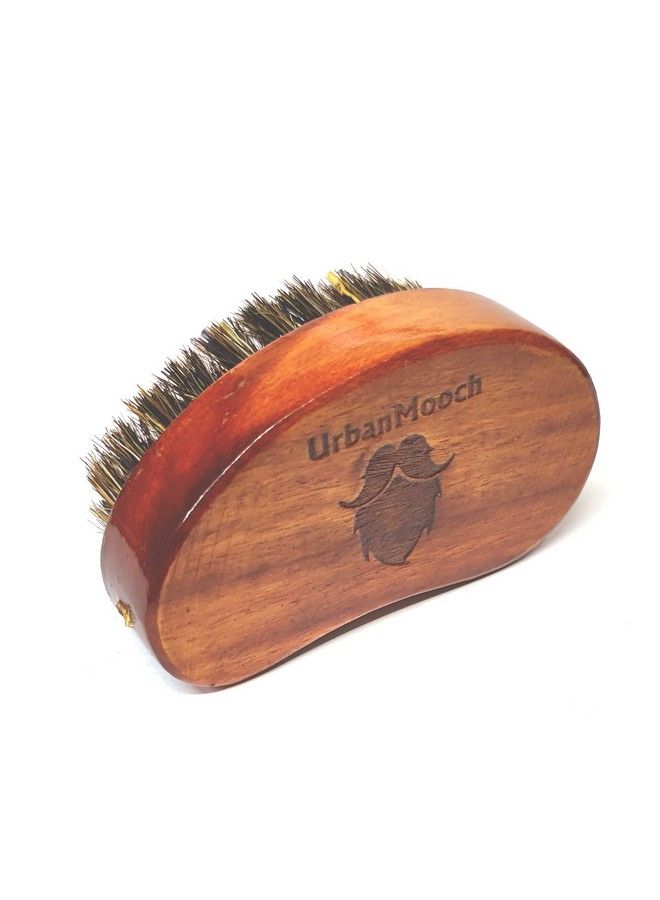 UrbanMooch Pocket Size Boar Bristle Beard Brush With Wooden Handle For A Healthy Beard & Styling - Image 5