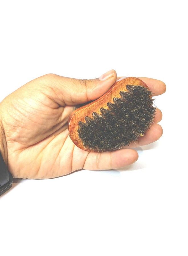 UrbanMooch Pocket Size Boar Bristle Beard Brush With Wooden Handle For A Healthy Beard & Styling - Image 4