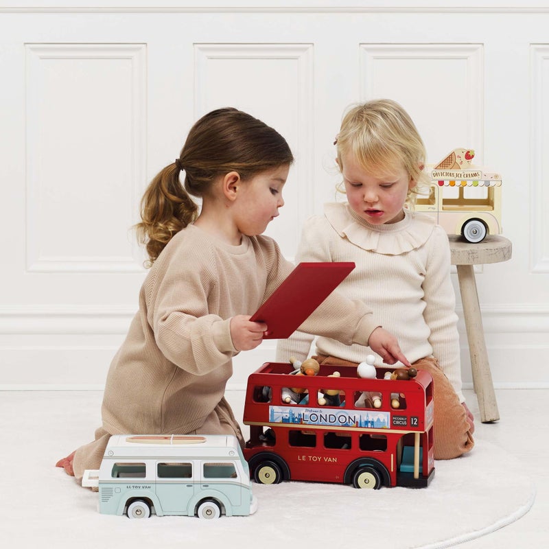 Le Toy Van - Cars & Construction - London Double Decker Bus Toy - London Toy Bus - Wooden Toy Bus - Role Play Toys - Suitable for Girls and Boys Toys Age 3 + - Image 5