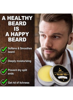 FULLLIGHT TECH 2 Pack Beard Balm With Citrus Scent Coconut & Argan & Jojoba Oils Styles Hydrates & Smooths Beards & Mustachesbeard Styling Balm For Mens Gifts For Men  - Image 4